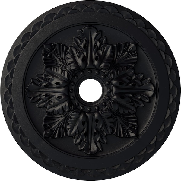 Ekena Millwork Bordeaux Deluxe Ceiling Medallion (Fits Canopies up to 4"), 23 5/8"OD x 3"ID x 2"P, Steel Gray CM23BOSGS - main